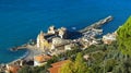 A landscape of a beautiful village, Camogli, Liguria, Italy Royalty Free Stock Photo