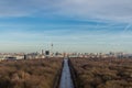 Landscape of Berlin TV Tower and Brandenburg Gate