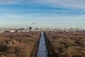 Landscape of Berlin TV Tower and Brandenburg Gate