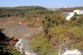 Landscape of big Iguazu Waterfalls