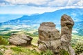 Landscape with big stones of the Valley of Ghosts on Demerdji mountain, Crimea