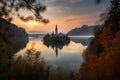 Blesko jezero, Bled Island, Slovenia