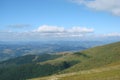 Ukrainian Carpathian Mountains near the village of Pilipets of Transcarpathian region. Ukraine. Royalty Free Stock Photo