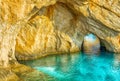 Landscape with Blue Caves, Zakynthos, Greece Royalty Free Stock Photo