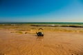 Landscape with blue sea