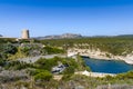 Landscape and blue sky at Bonifacio, Corsica Royalty Free Stock Photo