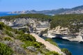 Landscape and blue sky at Bonifacio, Corsica Royalty Free Stock Photo