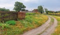 Landscape in Boromlya village, Sumskaya oblast, Ukraine Royalty Free Stock Photo