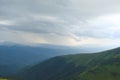 Ukrainian Carpathian Mountains. Mountain range Borzhava near the village Volovets Zakarpattya region. Ukraine. Royalty Free Stock Photo