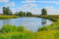 Landscape of the Bow River in Fish Creek Park Royalty Free Stock Photo