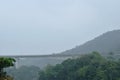 Landscape bridge cross mountain in Shifen Taiwan