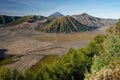 Landscape of Bromo, Batok, and Semeru volcano mountain, East Java, Indonesia Royalty Free Stock Photo