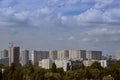 Landscape of Brovary, Ukraine. City panorama of the city.