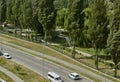 Landscape of Brovary, Ukraine. City panorama of the city.