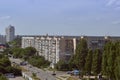 Landscape of Brovary, Ukraine. City panorama of the city.