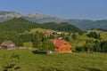 Landscape with the Bucegi taken at the Fundata Resort at Cheile Gradistei