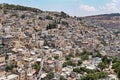 Landscape of buildings on hills in the Silwan neighborhood in Jerusalem, Israel Royalty Free Stock Photo
