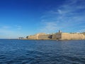 Seaview with Valletta city in Malta island Royalty Free Stock Photo