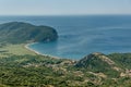 Landscape of Buljarica beach in Budva, Montenegro Royalty Free Stock Photo