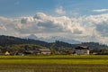 Landscape with Busteni and Prahova Valley. Royalty Free Stock Photo