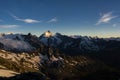 landscape from cabane de tracuit at dusk during summer