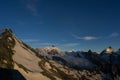 landscape from cabane de tracuit at dusk during summer