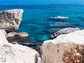 Landscape of Cala delle Sorgenti beach in the gulf of Orosei Sardinia Italy