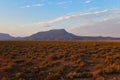 Landscape of Camdeboo National Park during the sunset in South A