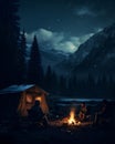 Landscape campfire nature sky travel night tent tourism adventure camp outdoors