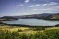Landscape in Campobasso province, Molise, Italy. Lake of Guardialfiera Royalty Free Stock Photo
