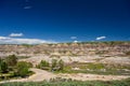 Landscape of the Canadian Badlands in Drumheller, the dinosaur capital of the world