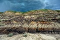 Landscape of the Canadian Badlands in Red Deer River Valley, Drumheller, Alberta, Canada