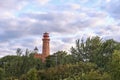 Lighthouse landscape on Rugen Island. Beautiful summer scenery Royalty Free Stock Photo