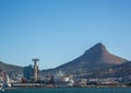 Landscape of Cape Town with seldom view of the Table Mountain without clouds in South Africa Royalty Free Stock Photo