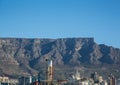 Landscape of Cape Town with seldom view of the Table Mountain without clouds in South Africa Royalty Free Stock Photo