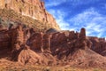Landscape at Capital Reef National Park, Utah with blue sky Royalty Free Stock Photo