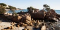 Landscape Capriccioli bay esmerald cost sardinia