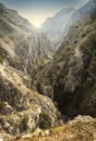 Landscape of the Cares route in Picos de Europa