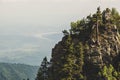 Landscape of Carpathians in Romania, summer travel Europe concept