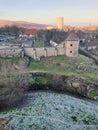 landscape from the castle of the Corvins, Romania Royalty Free Stock Photo