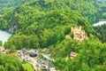 Landscape with castle of Hohenschwangau in Germany