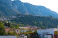 Landscape with castle of Kruja city, ancient capital of Albania Royalty Free Stock Photo