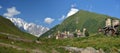 Landscape with Caucasus Shkhara mountain Royalty Free Stock Photo