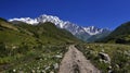 Landscape with Caucasus Shkhara mountain Royalty Free Stock Photo