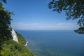 Landscape with the chalk cliffs KÃÂ¶nigsstuhl near Sassnitz Royalty Free Stock Photo