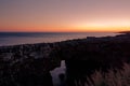 Landscape of chasm Hell`s Mouth near Portuguese city of Cascais. A sea cave near Lisbon with natural rock formation Royalty Free Stock Photo