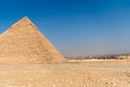 Landscape with Chephren pyramid on the Giza plateau Royalty Free Stock Photo