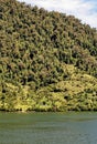 Landscape of Chilean fjords in Aysen fjord - Puerto Chacabuco, Chile Royalty Free Stock Photo