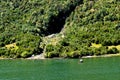 Landscape of Chilean fjords in Aysen fjord - Puerto Chacabuco, Chile Royalty Free Stock Photo