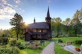 Landscape with church and cemetery in Slovakia, Tatranska Javorina